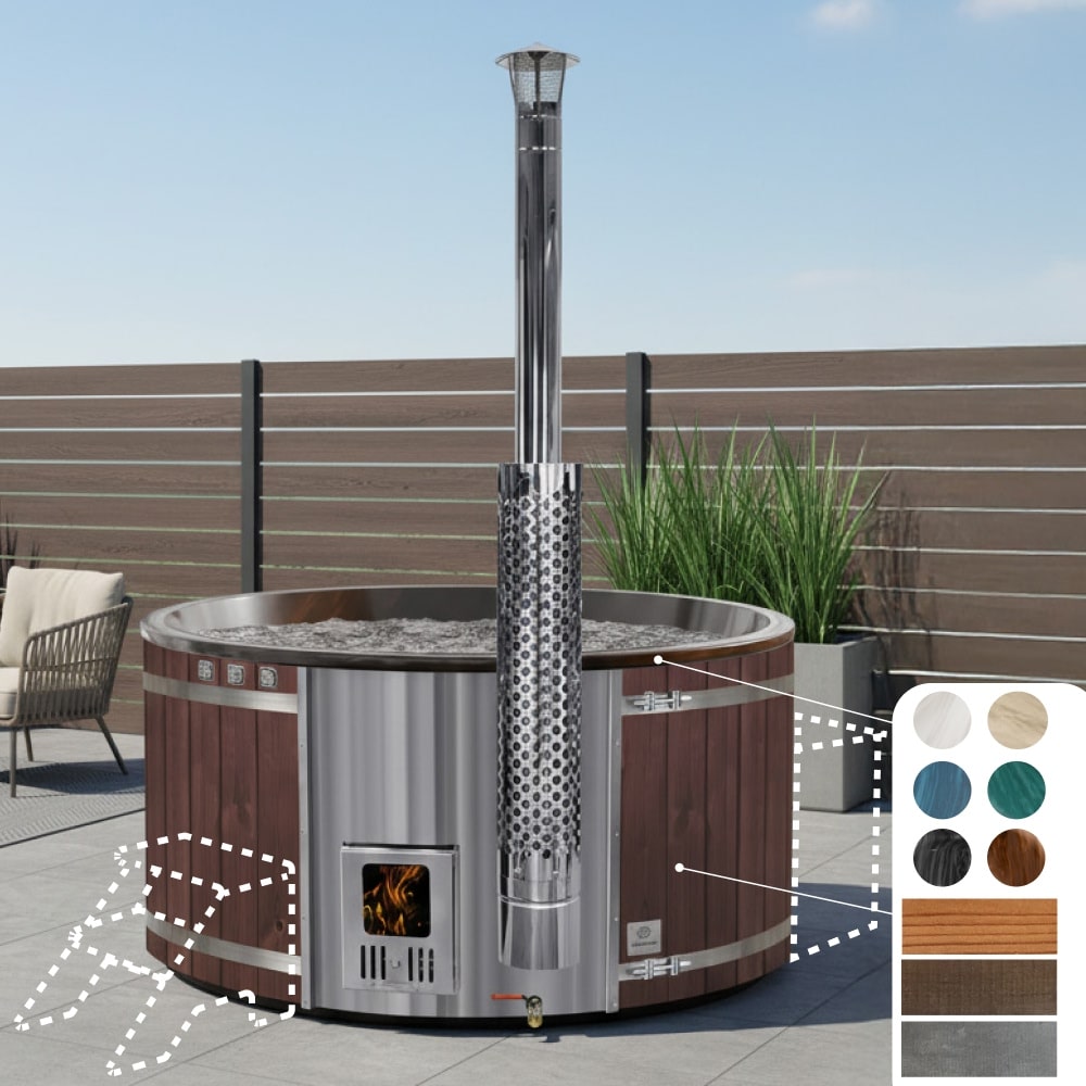 Konfigūruojamos malkomis kūrenamos kubilos