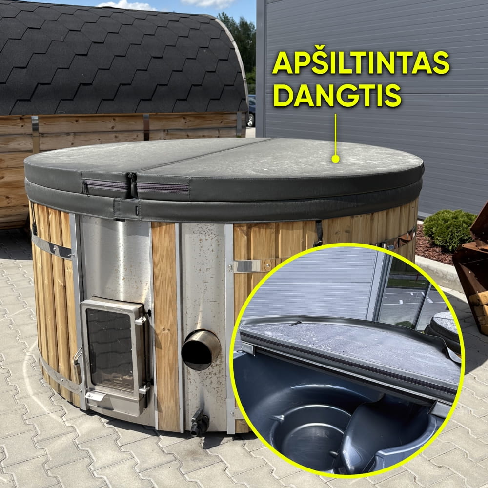 Apvalus kubilas 4-6 asmenims su Verta krosnele | Naudotas