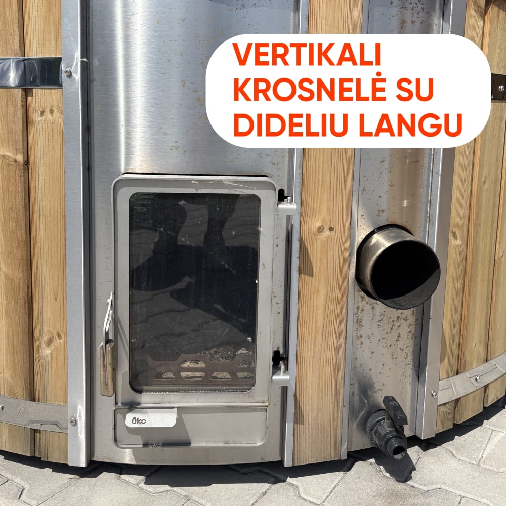 Apvalus kubilas 4-6 asmenims su Verta krosnele | Naudotas