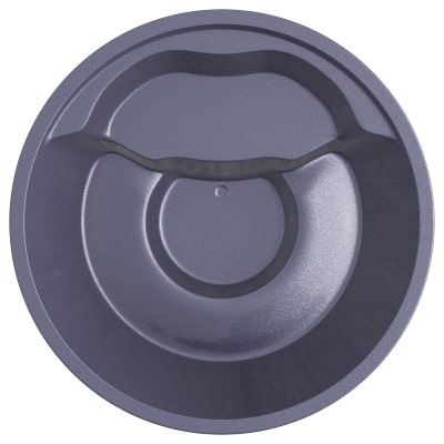 Round hot tub interior in 3D white Sparkle with ergonomic seating layout