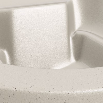 3D white sparkle hot tub interior seat detail