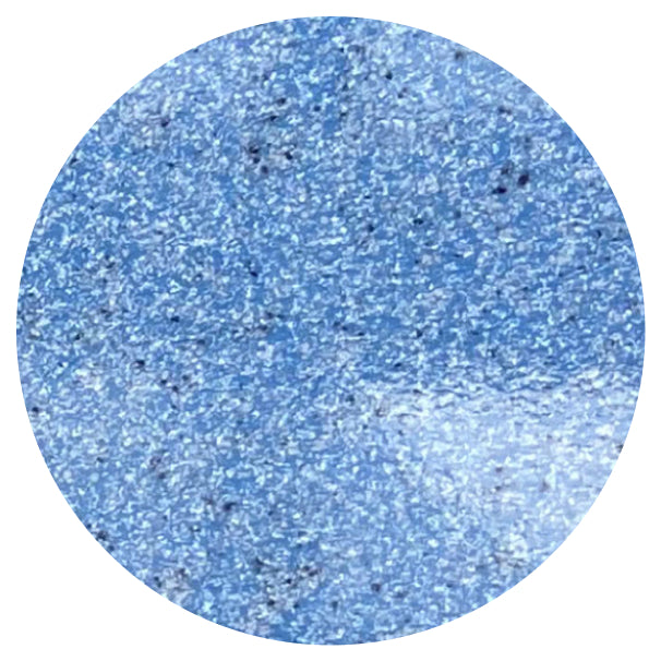 Close-up view of textured blue fibreglass liner color sample for hot tub accessory options