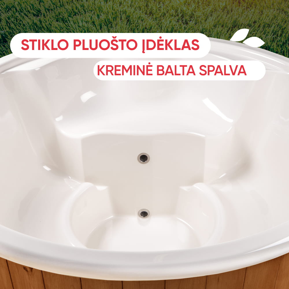 Kubilas su hidro, oro purkštukais ir LED apšvietimu