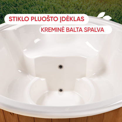 Kubilas su hidro, oro purkštukais ir LED apšvietimu