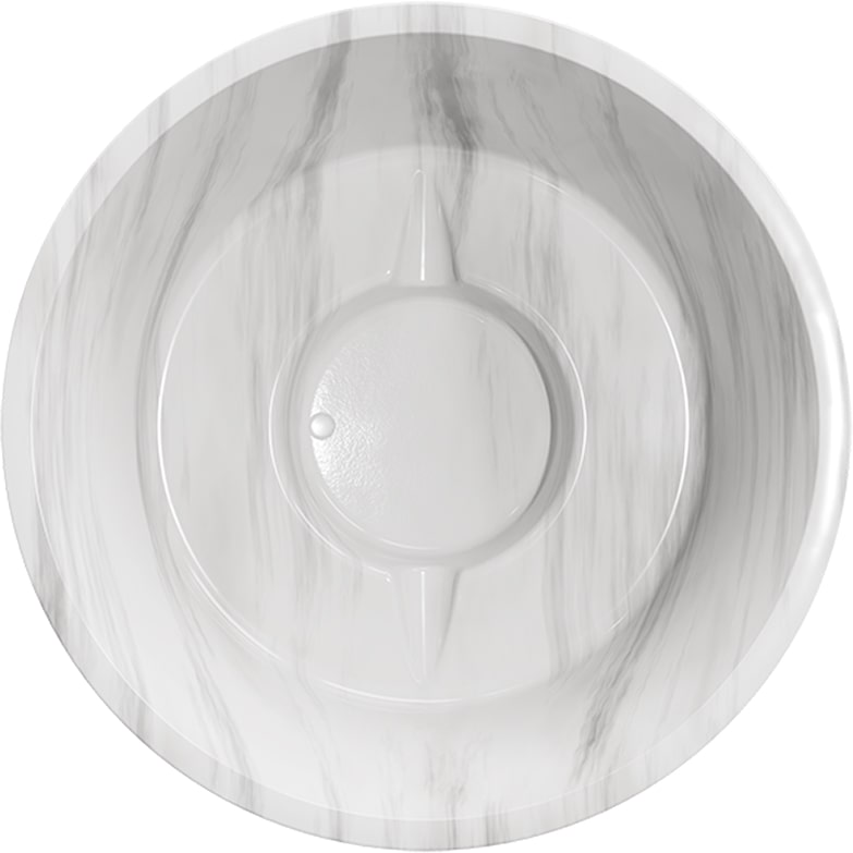 Round wood-fired hot tub with HORIZON heater, suitable for 4–8 people, 180 cm inner diameter